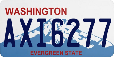 WA license plate AXI6277
