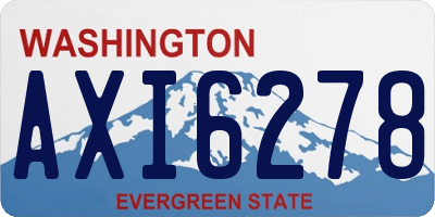 WA license plate AXI6278