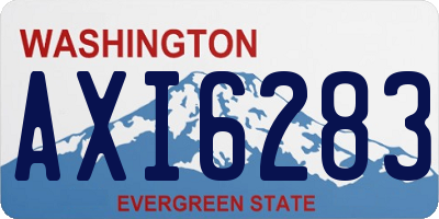 WA license plate AXI6283
