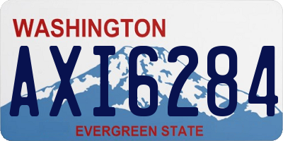 WA license plate AXI6284