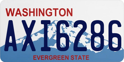 WA license plate AXI6286