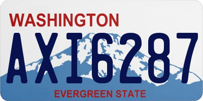 WA license plate AXI6287