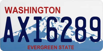 WA license plate AXI6289