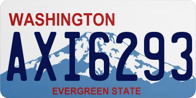 WA license plate AXI6293