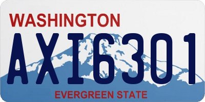 WA license plate AXI6301