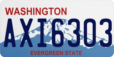 WA license plate AXI6303