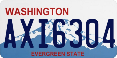 WA license plate AXI6304