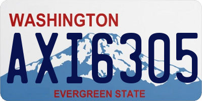 WA license plate AXI6305