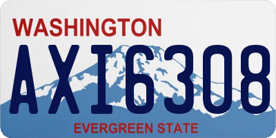 WA license plate AXI6308