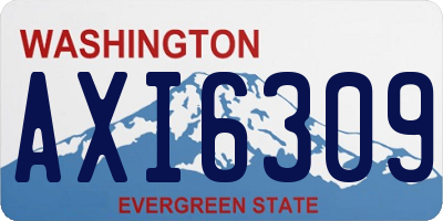 WA license plate AXI6309