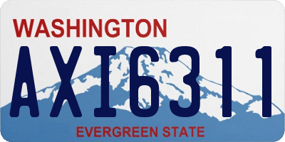 WA license plate AXI6311