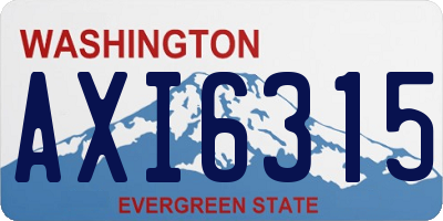 WA license plate AXI6315