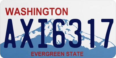 WA license plate AXI6317