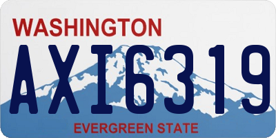 WA license plate AXI6319