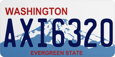 WA license plate AXI6320