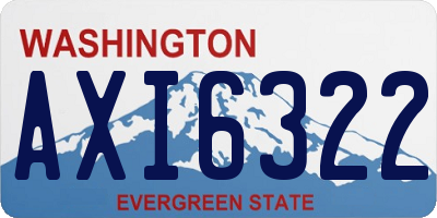 WA license plate AXI6322