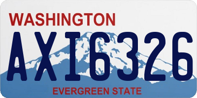 WA license plate AXI6326