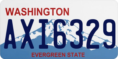 WA license plate AXI6329
