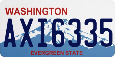 WA license plate AXI6335