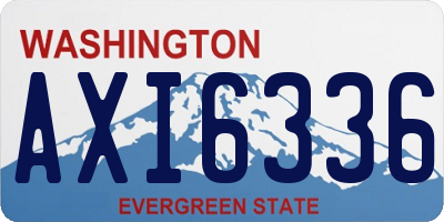 WA license plate AXI6336