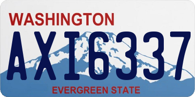WA license plate AXI6337
