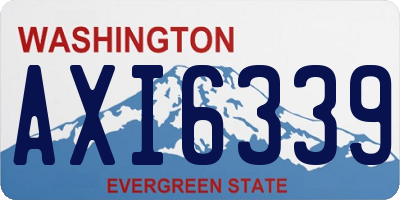 WA license plate AXI6339