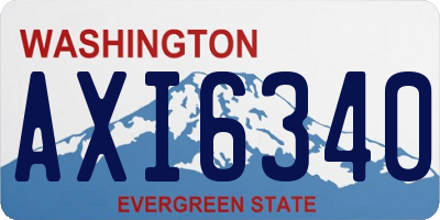 WA license plate AXI6340