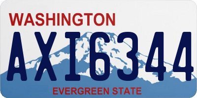 WA license plate AXI6344