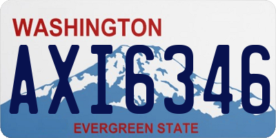 WA license plate AXI6346