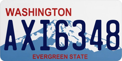 WA license plate AXI6348