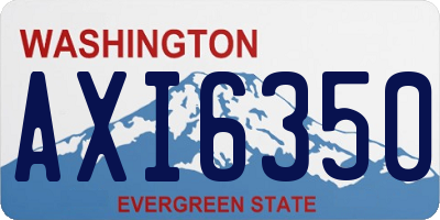 WA license plate AXI6350