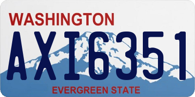WA license plate AXI6351