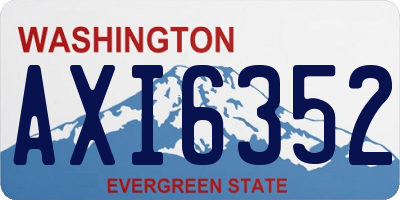 WA license plate AXI6352