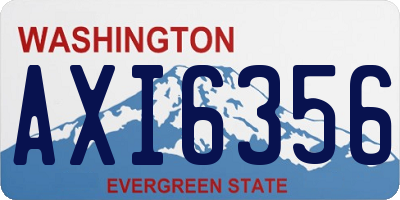 WA license plate AXI6356