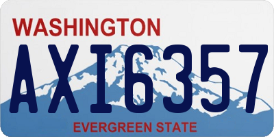 WA license plate AXI6357