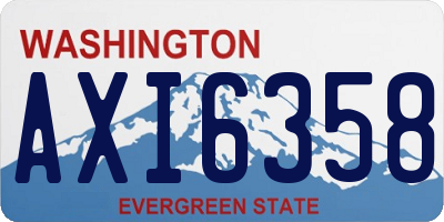 WA license plate AXI6358