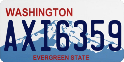 WA license plate AXI6359