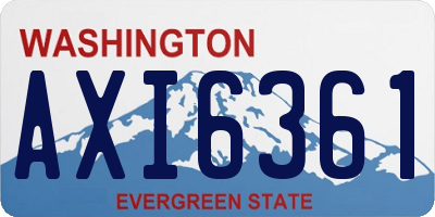 WA license plate AXI6361