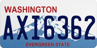 WA license plate AXI6362