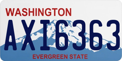 WA license plate AXI6363