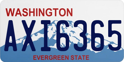 WA license plate AXI6365