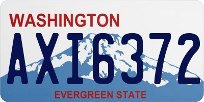 WA license plate AXI6372