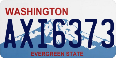 WA license plate AXI6373