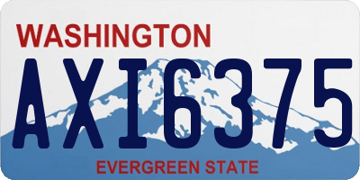 WA license plate AXI6375