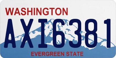 WA license plate AXI6381