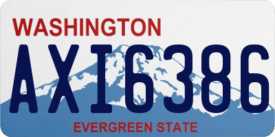 WA license plate AXI6386