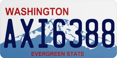 WA license plate AXI6388
