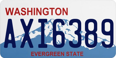 WA license plate AXI6389