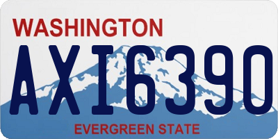 WA license plate AXI6390