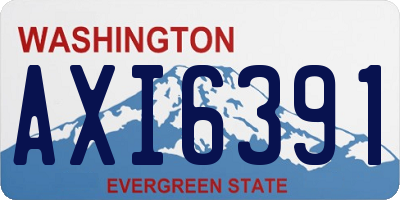 WA license plate AXI6391